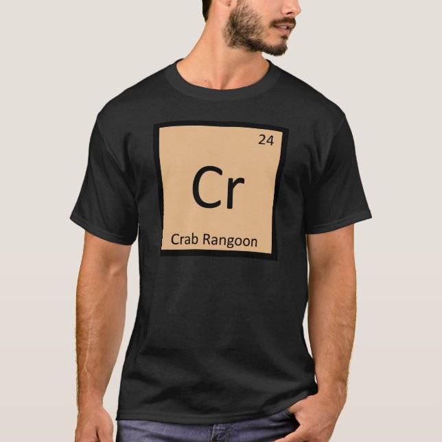 Cr - Krabben-Rangun-Aperitif-Chemie-Symbol T-Shirt (Vorderseite)