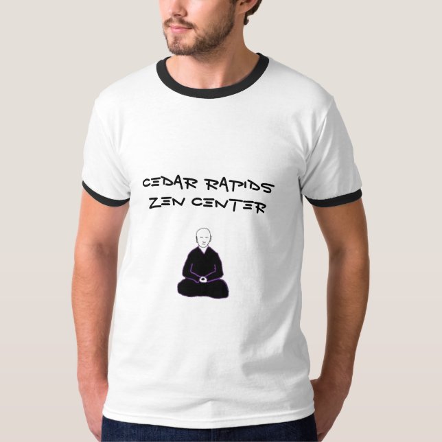CR Zen-Mitte mit kurzer Hülse Buddha-Zitats T-Shirt (Vorderseite)