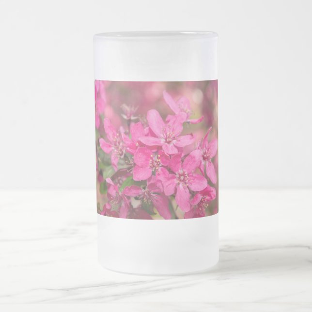 Crab Apple bläst Mattierte Glas Bier Tasse (Mittel)