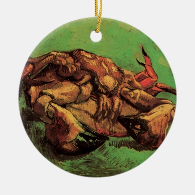 Crab auf dem Rücken von Vincent van Gogh Keramikornament (Vorne)