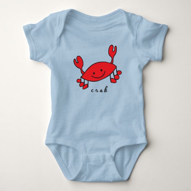 Crab Baby Bodysuit und One-Piece (mit Base) Strampler (Vorderseite)
