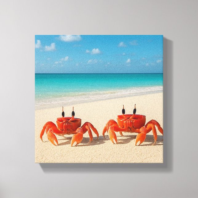 Crab between Worlds - Schwellenwert berührt Leinwanddruck (Vorderseite)