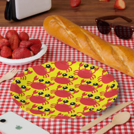 Crab Birthday Party Niedlich Cartoon Kinder Pappteller