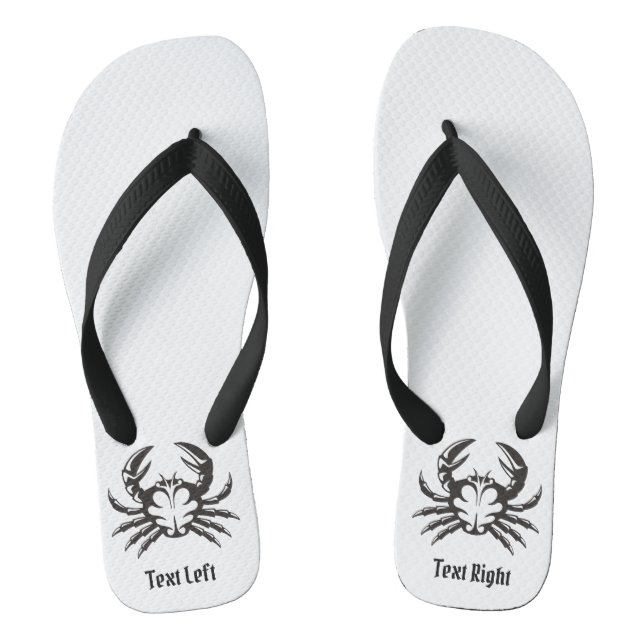 Crab Black Flip Flops (Fußbett)