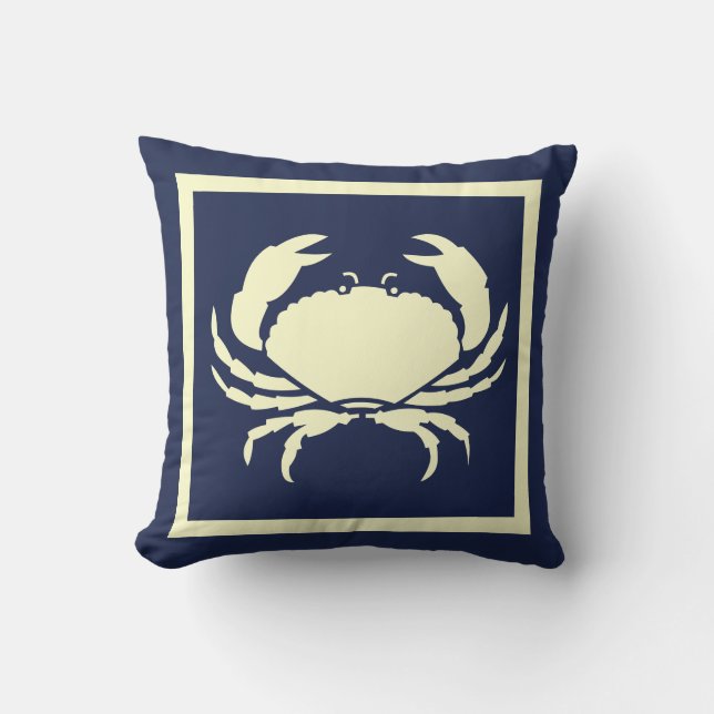 CRAB, blanc sur coussin de marine (Recto)