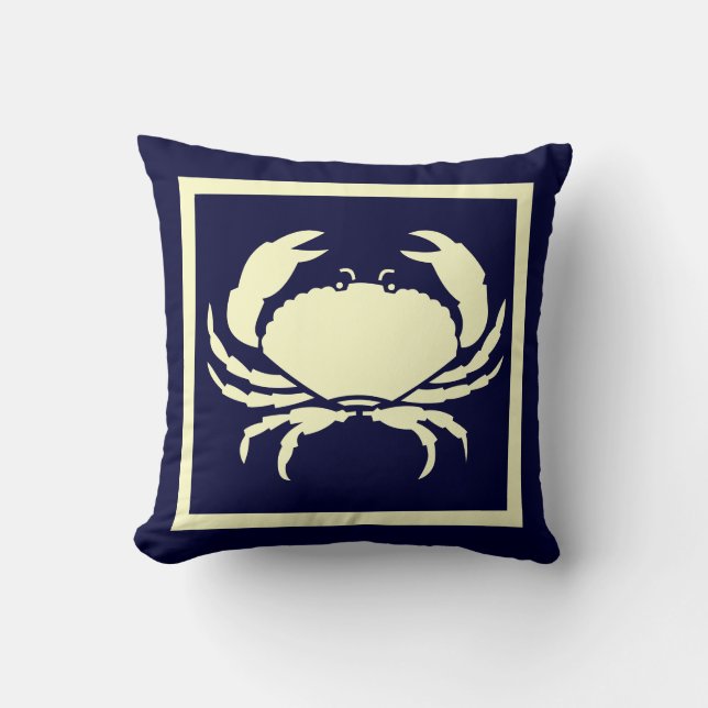 CRAB, blanc sur coussin de marine (Recto)