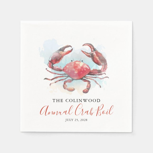 Crab Boil Family Summer Seafood Party  Serviette (Vorderseite)