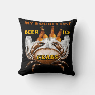Crab Boil Gift Seafood Bucket List Bierkrebse Kissen