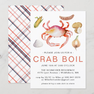 Crab Boil   Meeresfrüchte Cookout-Party Einladung