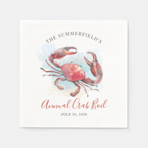 Crab Boil Seafood Family Sommer Party Serviette