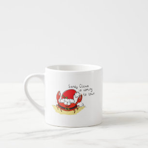 Crab Christmas Tropical Funny Espressotasse