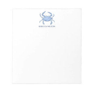 Crab Coastal Chic Note Pad Notizblock