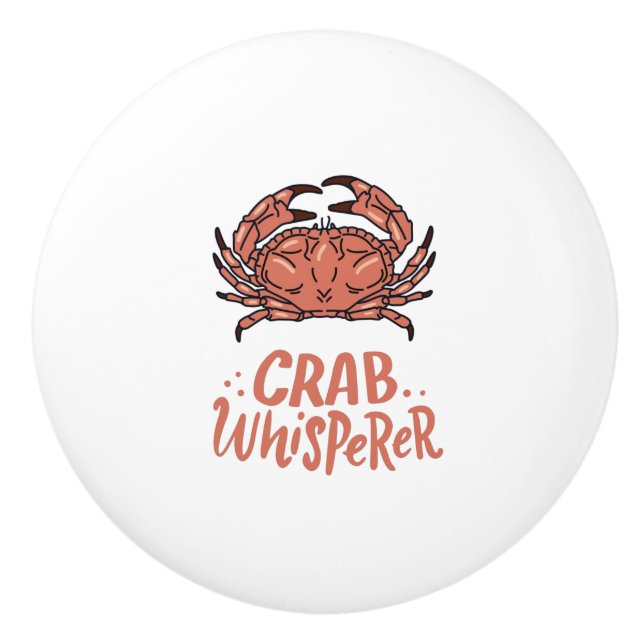 Crab Crabbing Keramikknauf (Vorderseite)