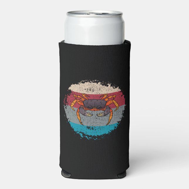 Crab Crabbing Retro Selters Dosenkühler (Seltzer Vorderseite)