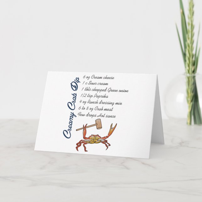 Crab Dip Rezept Karte (Vorderseite)