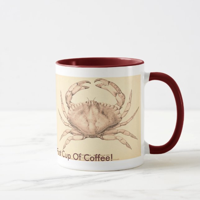 CRAB Funny Crabby Spaß Kaffee Tasse (Rechts)