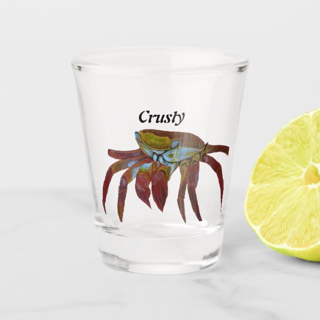 Crab Glass Schnapsglas (Vorderseite)