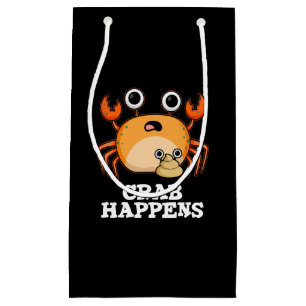 Crab Happens Funny Animal Pub Dark BG Kleine Geschenktüte