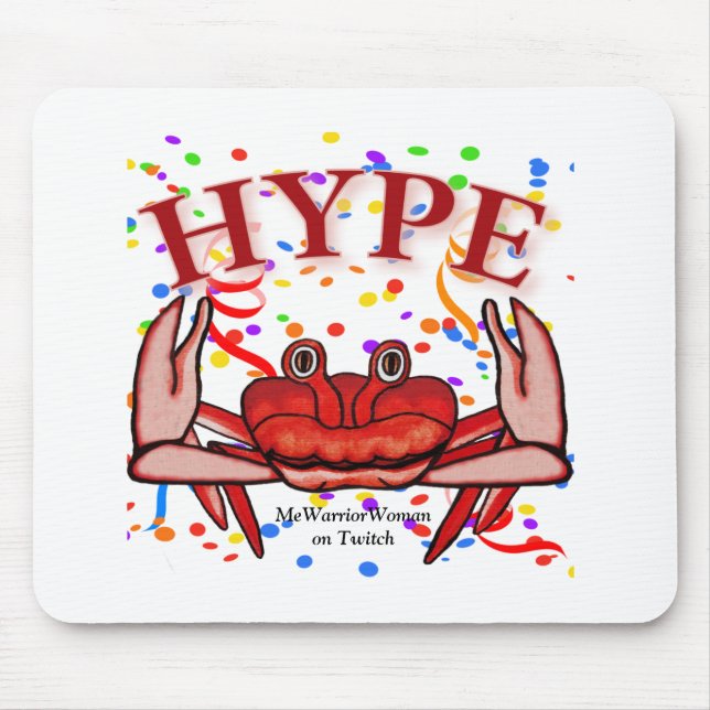 Crab Hype, MeWarriorFrau auf Twitch Mousepad (Vorne)