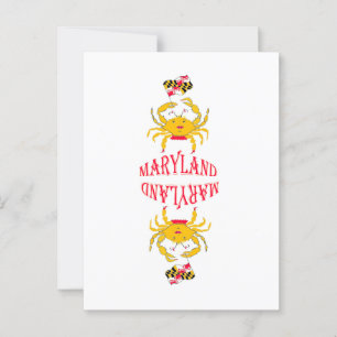 Crab in Maryland Postkarte