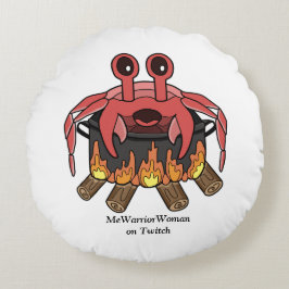 Crab in Pot, MeWarriorFrau auf Twitch Rundes Kissen