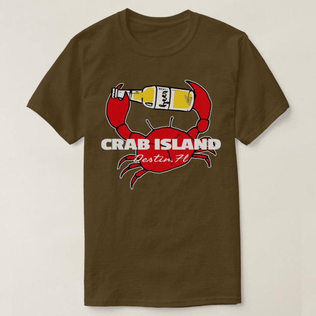 Crab Island Destin FL Party Sandbar Souvenir T-Shirt (Design vorne)