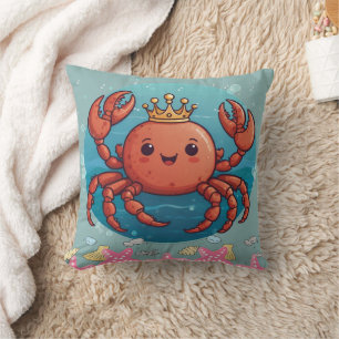 Crab King Princess in blau Kissen