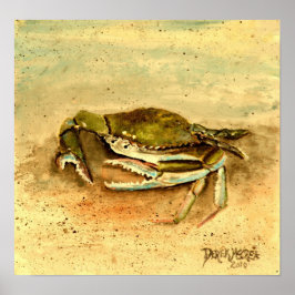Crab-Malerei Leinwand Poster