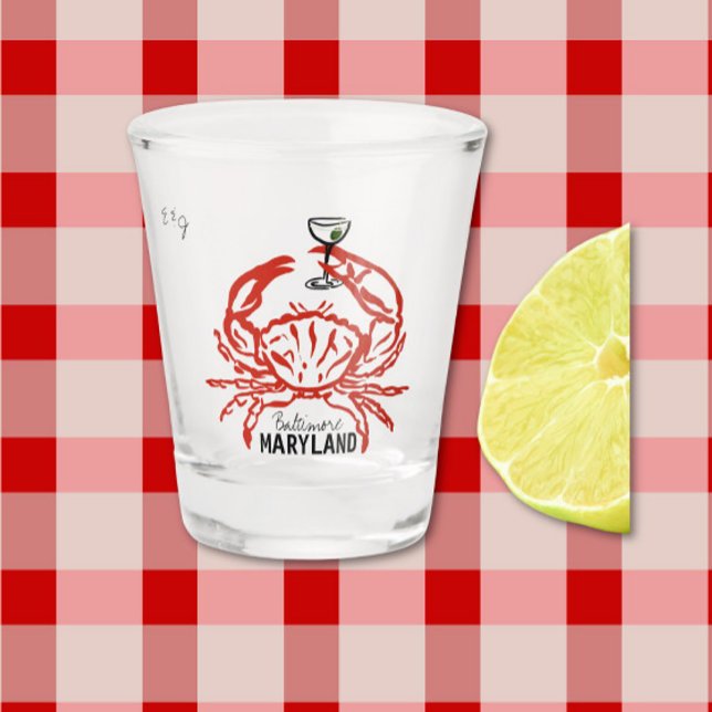 Crab Maryland Wedding Schnapsglas (Von Creator hochgeladen)