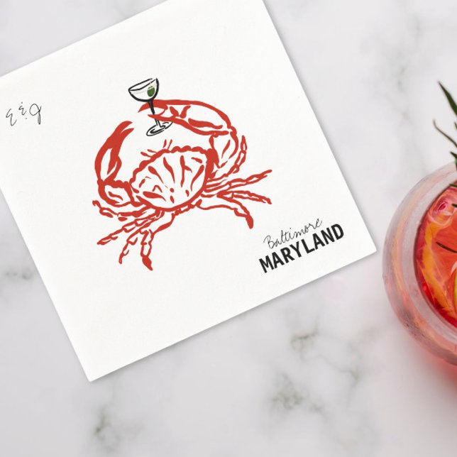 Crab Maryland Wedding Serviette (Von Creator hochgeladen)