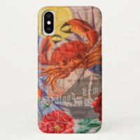 Crab Nautical Beach Seafood Art