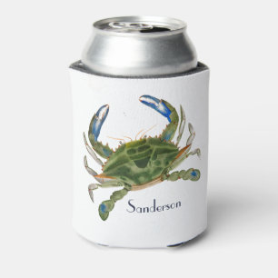 Crab Nautical Blue und Green Dosenkühler