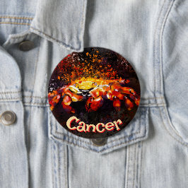 Crab Nautical Coastal Beach Cancer Personalisiert Button