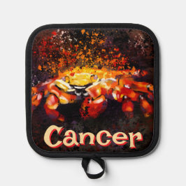 Crab Nautical Coastal Beach Cancer Personalisiert Topflappen