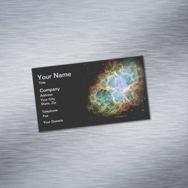 Crab Nebula Magnetische Visitenkarte (Beispiel)