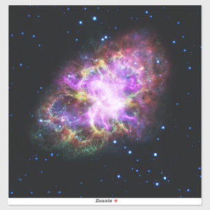 Crab Nebula Supernova Remnant Hubble Composite Aufkleber