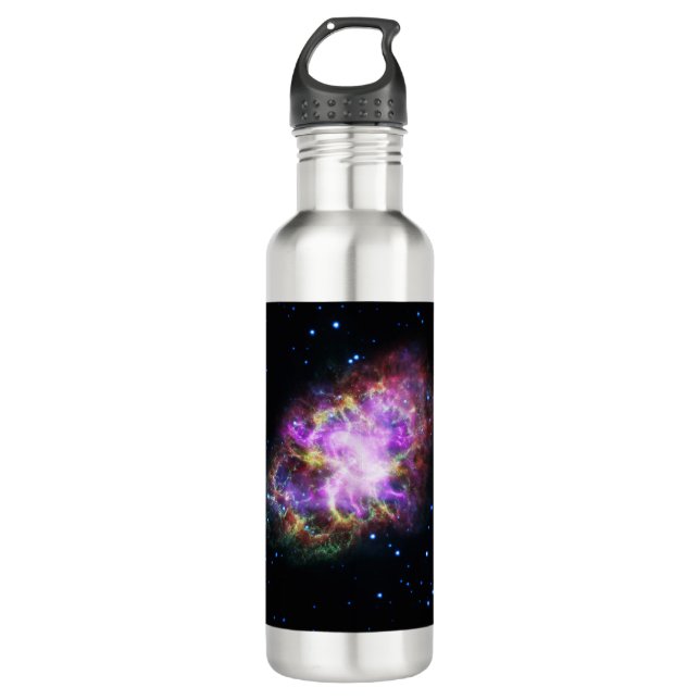 Crab Nebula Supernova Remnant Hubble Composite Edelstahlflasche (Vorderseite)