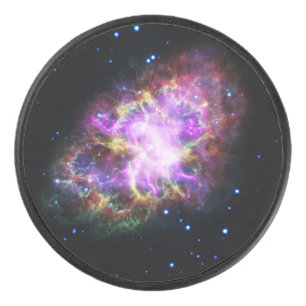 Crab Nebula Supernova Remnant Hubble Composite Eishockey Puck