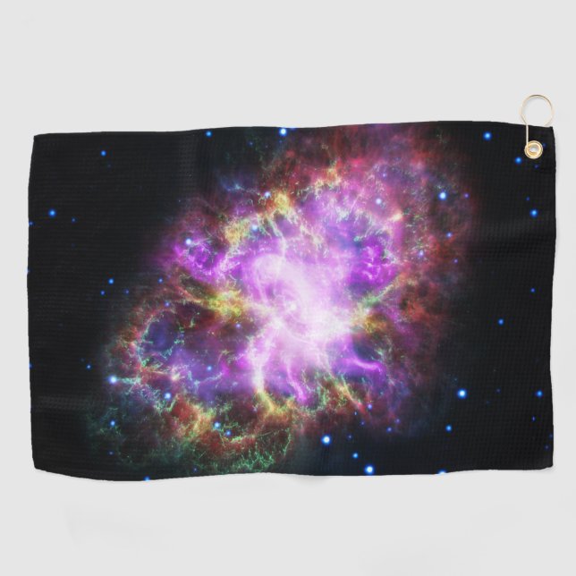 Crab Nebula Supernova Remnant Hubble Composite Golfhandtuch (Horizontal)
