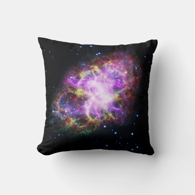 Crab Nebula Supernova Remnant Hubble Composite Kissen (Vorderseite)
