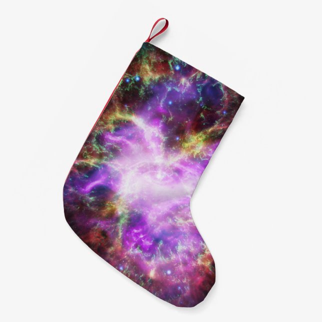 Crab Nebula Supernova Remnant Hubble Composite Kleiner Weihnachtsstrumpf (Vorderansicht (hängend))