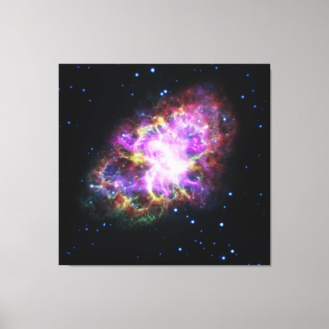 Crab Nebula Supernova Remnant Hubble Composite Leinwanddruck (Vorderseite)