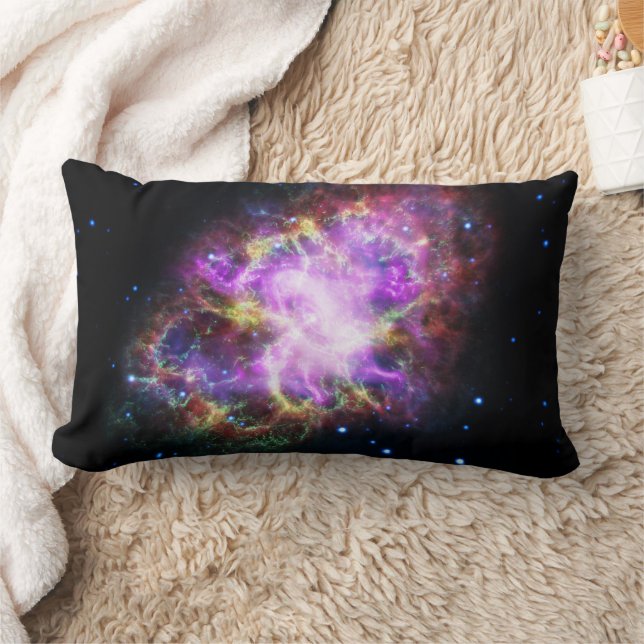 Crab Nebula Supernova Remnant Hubble Composite Lendenkissen (Decke)