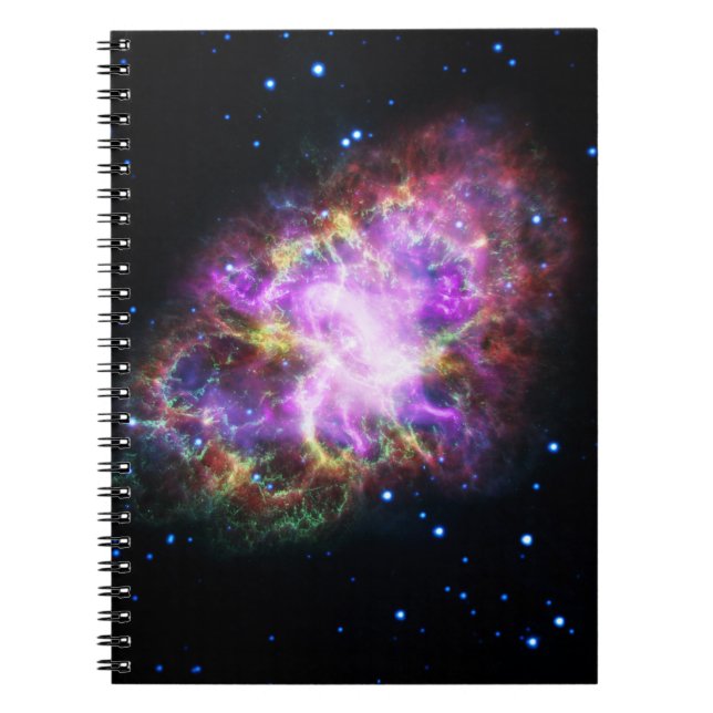 Crab Nebula Supernova Remnant Hubble Composite Notizblock (Vorderseite)