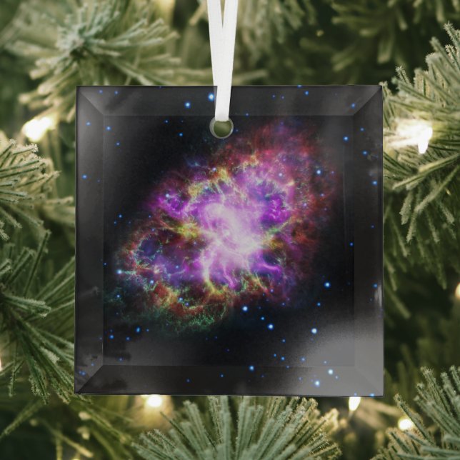 Crab Nebula Supernova Remnant Hubble Composite Ornament Aus Glas (Insitu)