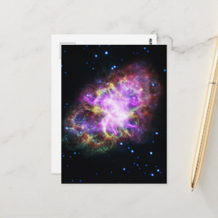 Crab Nebula Supernova Remnant Hubble Composite Postkarte