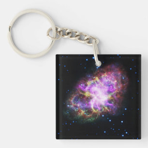 Crab Nebula Supernova Remnant Hubble Composite Schlüsselanhänger