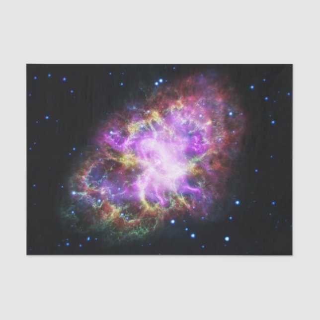 Crab Nebula Supernova Remnant Hubble Composite Seidenpapier (Vorderseite)