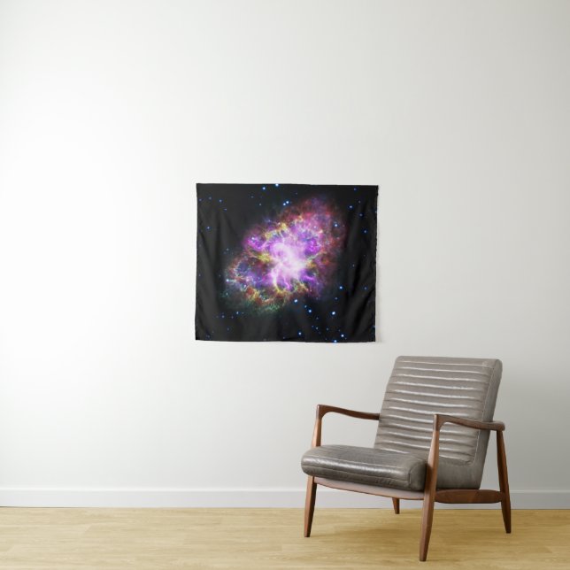 Crab Nebula Supernova Remnant Hubble Composite Wandteppich (Beispiel (Horizontal))