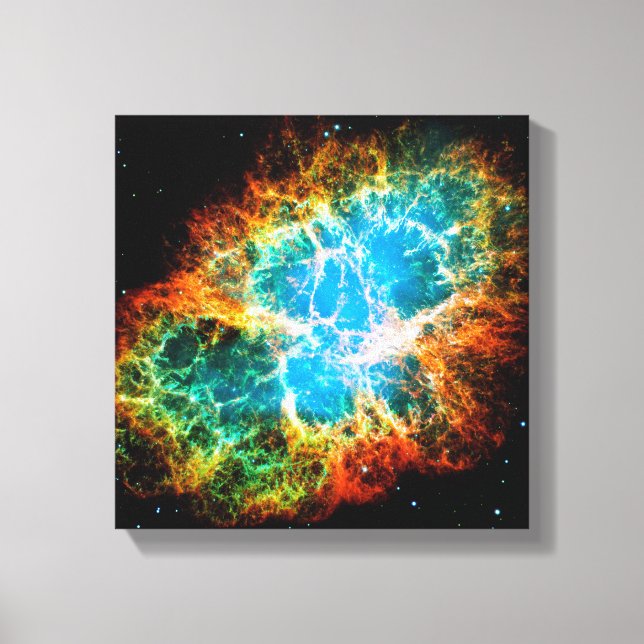 Crab Nebula Supernova Remnant Hubble Space Foto Leinwanddruck (Vorderseite)